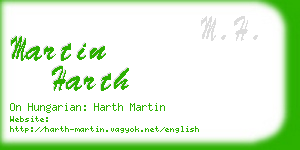 martin harth business card